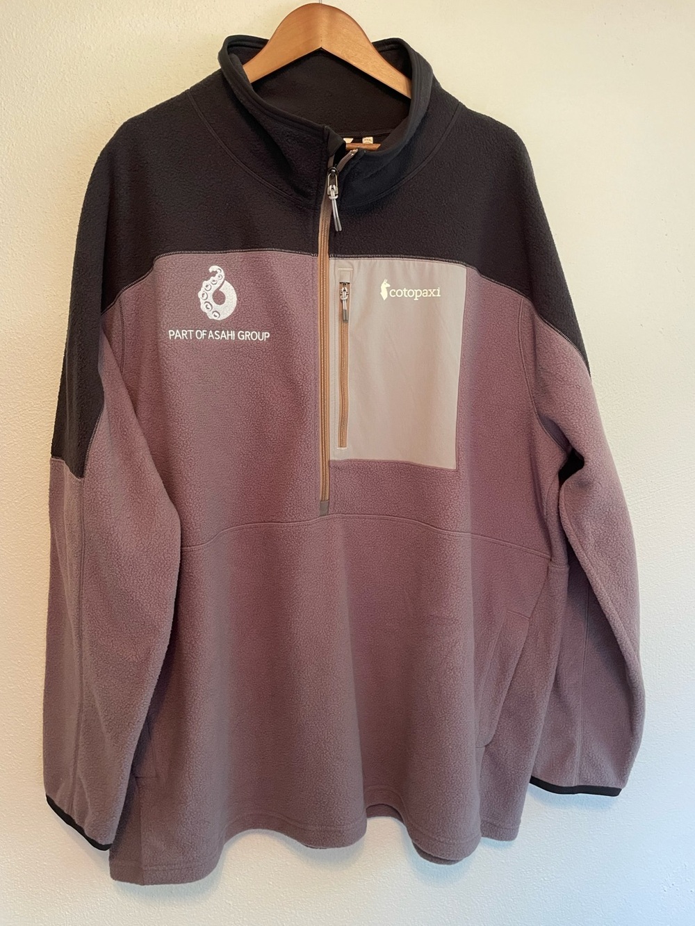 cotopaxi Men’s Half-Zip Fleece Pullover in Grey and Black 3XL